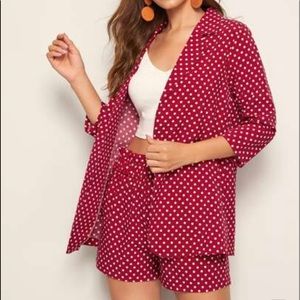 POLKA DOT TOP WITH PAPER BAG SHORTS SZ XL